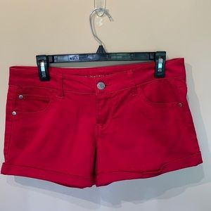 Macys Celebrity Pink, red shorts, juniors size 9